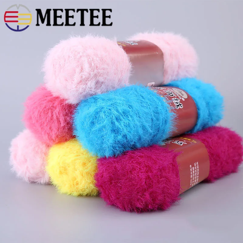 Meetee 4 шт. 400 г 100% полиэстер Двусторонняя флисовая пряжа Сделай Сам имитация меха