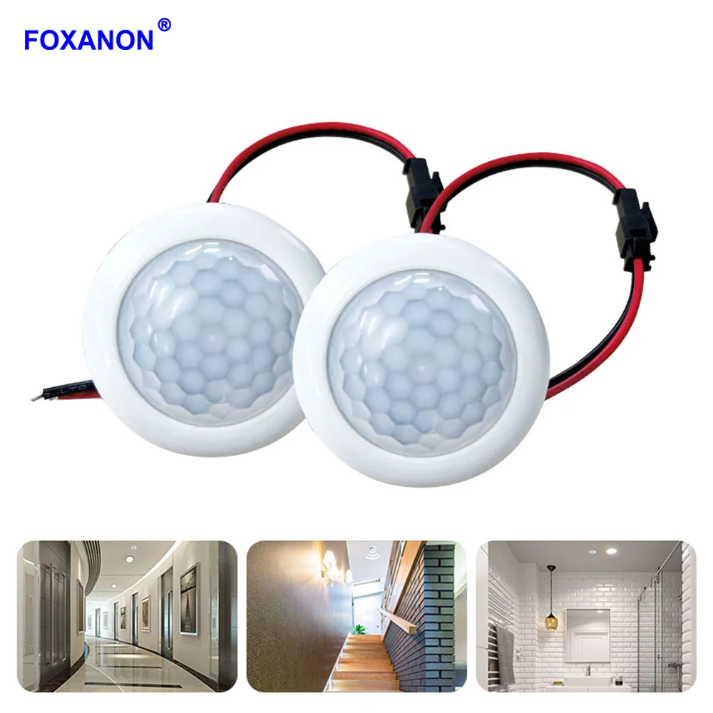 Foxanon движения PIR Сенсор переключатель AC220V 110V 50/60HZ автоматическое включение/выключение ИК инфракрасный человеческого тела indction Сенсор светильник Управление детектор