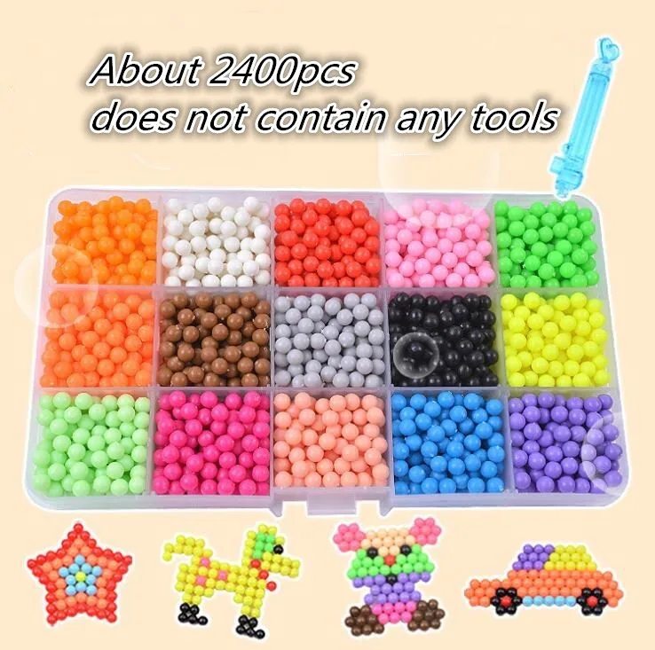 15 color candy 36 цветов, сделай сам, волшебные шарики для воды, Пламенные шарики, липкие бусины, Хама, бусины ручной работы, 3D бусины perler, головоломка, развивающие игрушки - Цвет: 15 color candy