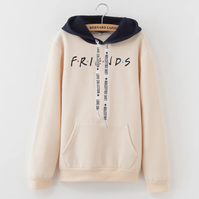 friends hoodie cc607 Толстовка Friends tv, женская, мужская, для девочек, Лоскутная, толстовка, флисовый пуловер, друзья, с буквенным принтом, с капюшоном, мягкие, яркие, толстовки, M-XXL - Цвет: friends hoodie cc607