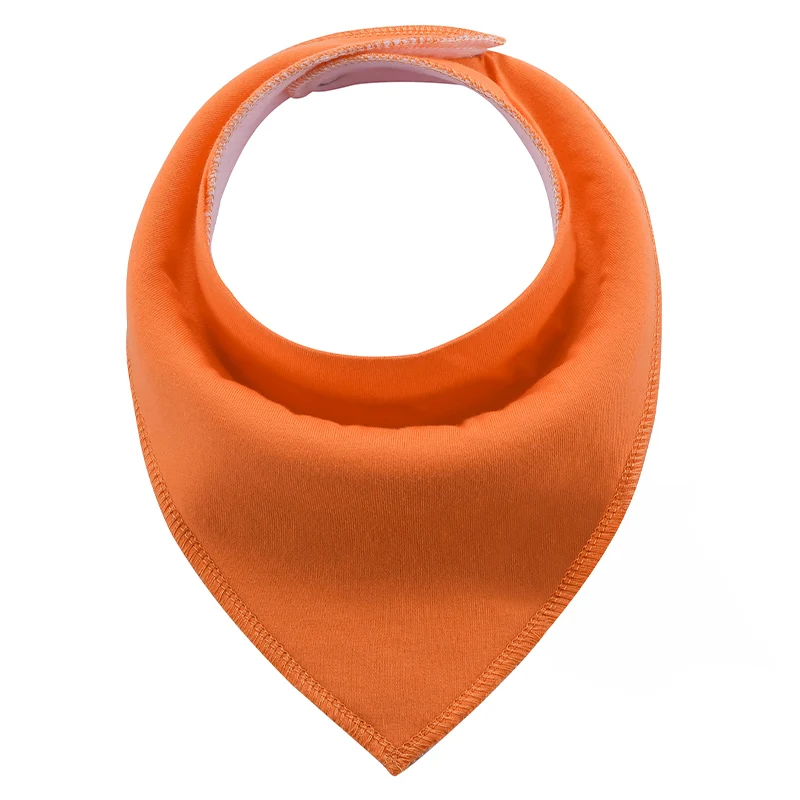 Orange Бандана, детские нагрудники, сплошной цвет, хлопок, детская накидка, анти-запах, антибактериальный фартук, быстросохнущая ткань для кормления, шарф, детские вещи - Цвет: Orange