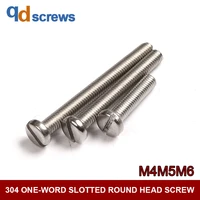 304 m4m5m6 stainless steel slotted%e2%80%82pan%e2%80%82head%e2%80%82screws%e2%80%82 one word slotted round head screw gb67 din85 iso 1580