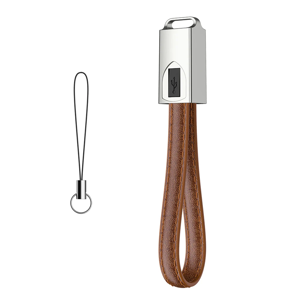 Raxfly микро ЮСБ Кабель для Xiaomi samsung Lightning to usb-c Cable для iPhone 7 8 XS крупный брелок провод для зарядки Тип C кабель lightning брелок брелок зарядка - Цвет: Brown