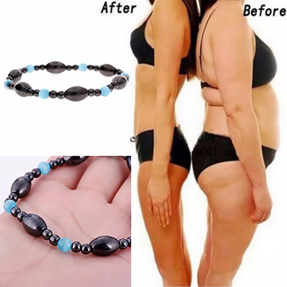 Биомагнитный браслет для магнитной терапии природы черный камень синий Кошачий