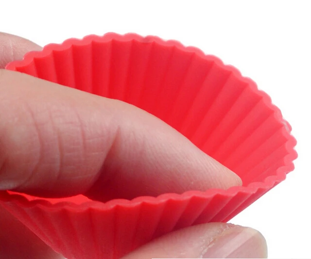 6 шт. круглые силиконовые Формы для кексов чашки тортов инструменты выпечки