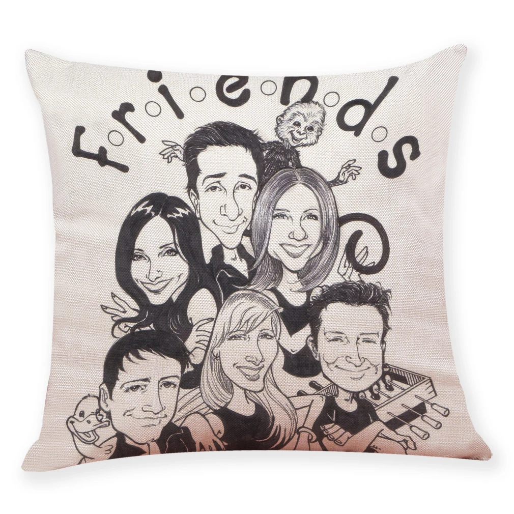 Декоративная наволочка с надписью Friends на новый год украшение для дома Рождество