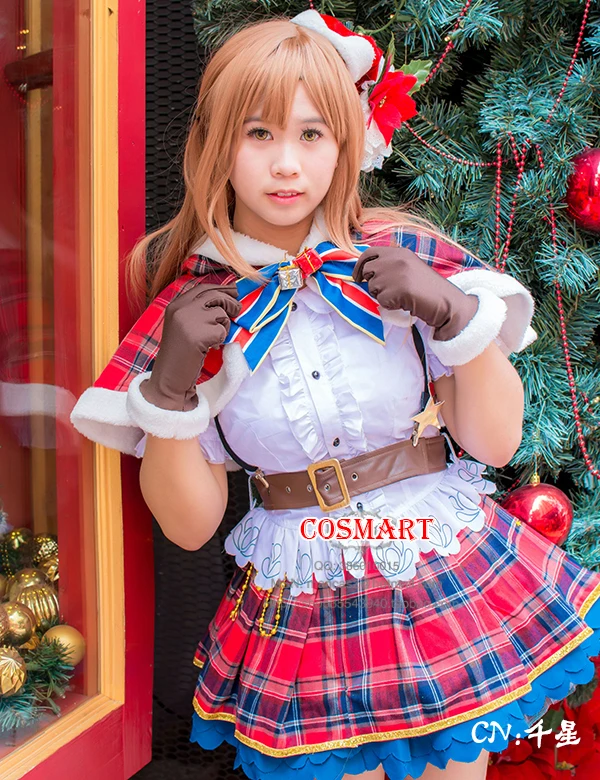 Аниме Love Live Sunshine!Aqours Kunikida Hanamaru Косплей Костюм Рождественский альбом Униформа