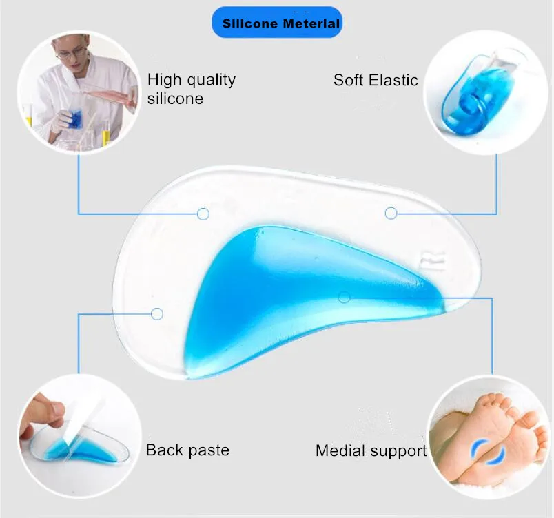 2 шт/пара инструмент для ухода за ногами силиконовая паста арка поддержка