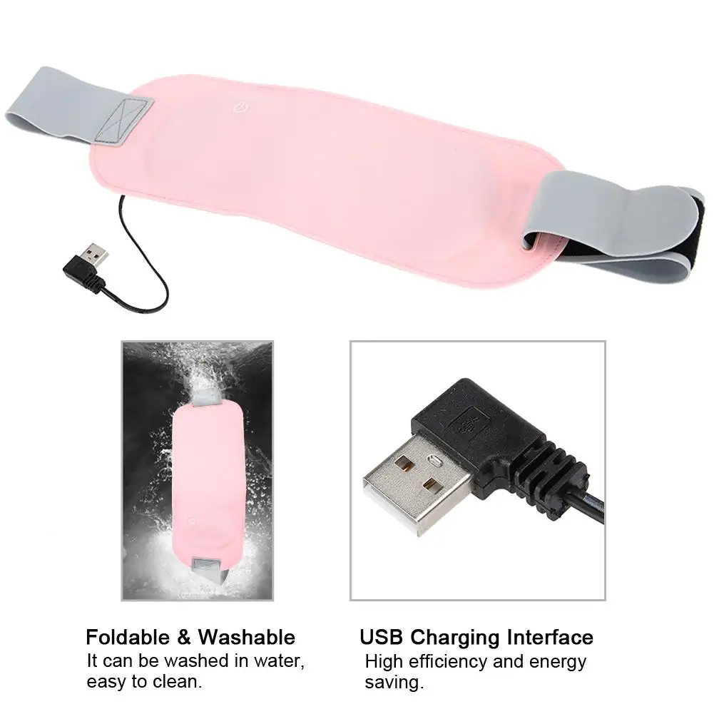 1 шт. Графен Дальний инфракрасный живот поддержка талии физиотерапия USB Подогрев матки теплый защитный пояс женский период обезболивание