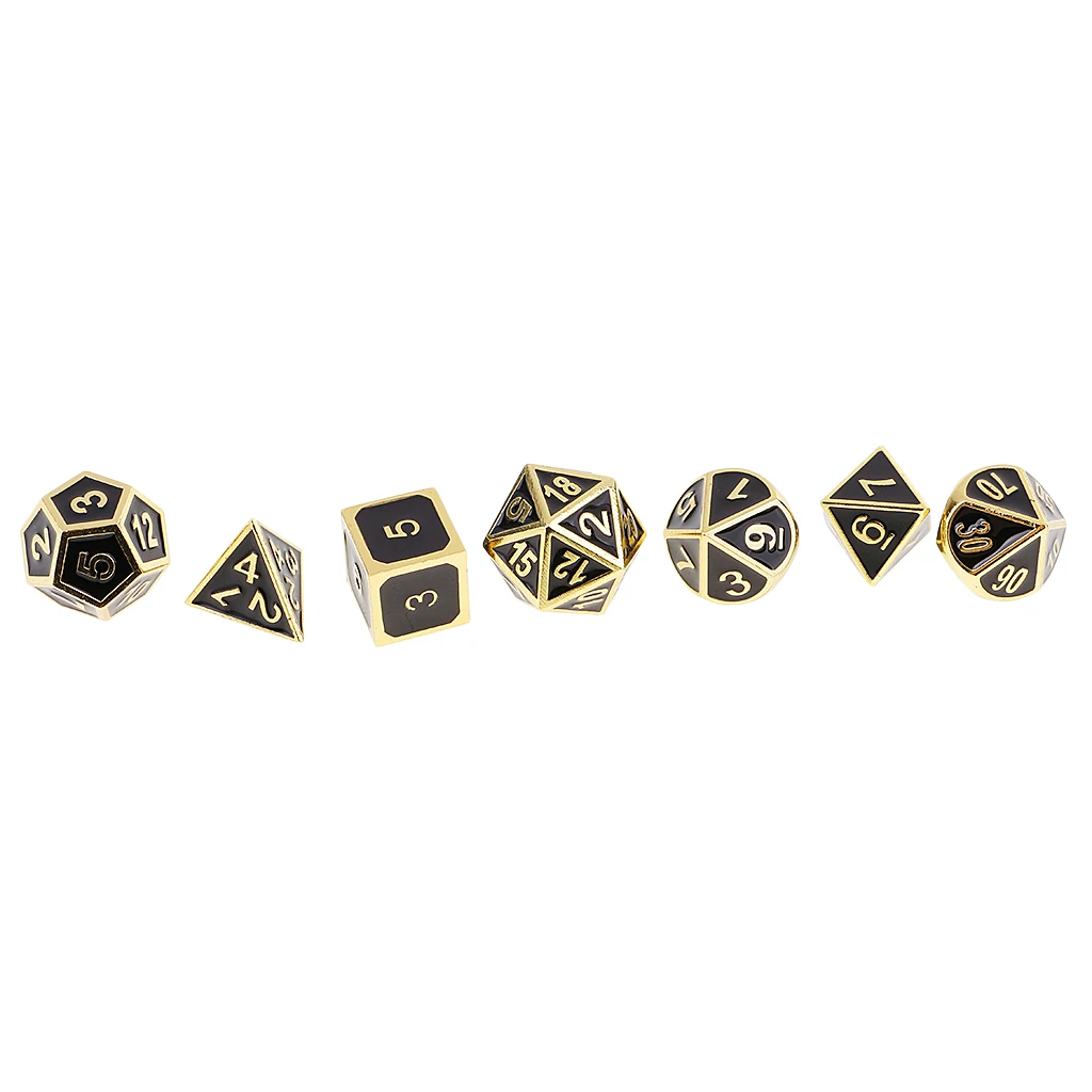 Цинковый сплав 7 кубиков набор D4-D20 для D& D ролевых игр Подземелья и Драконы DND карточка MTG игры для кемпинга путешествия кости подарок