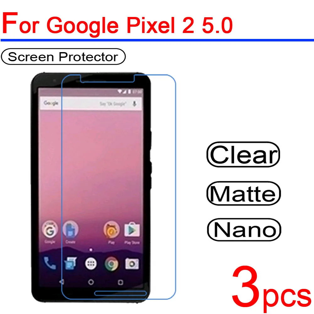 3 шт. ультра чистый ПЭТ мягкий для Google Pixel 1 2 XL ЖК экран Защитная крышка 1/2/3 защитная