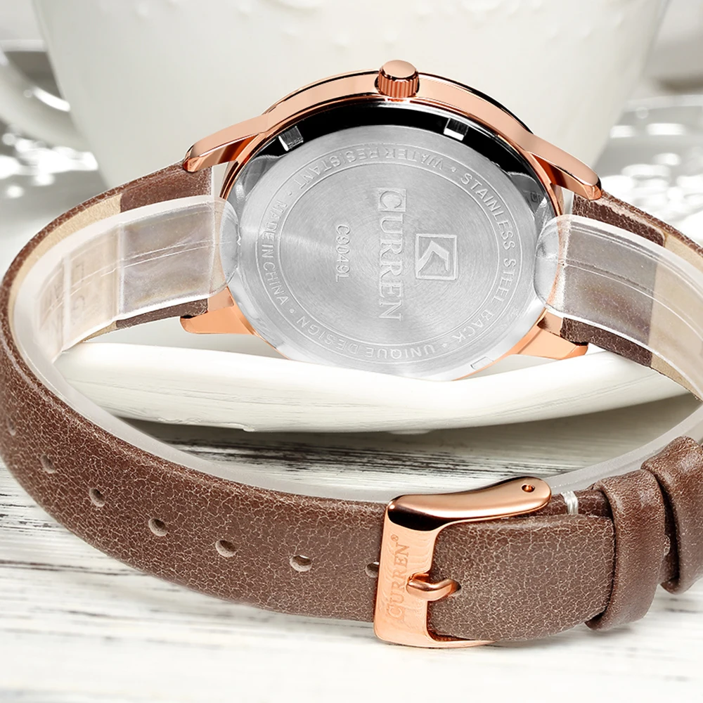 Женские часы CURREN модные креативные Аналоговые кварцевые наручные Reloj Mujer