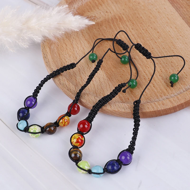 Newst Регулируемый Браслет Чакра для мужчин Исцеление баланс бусины рейки Будда