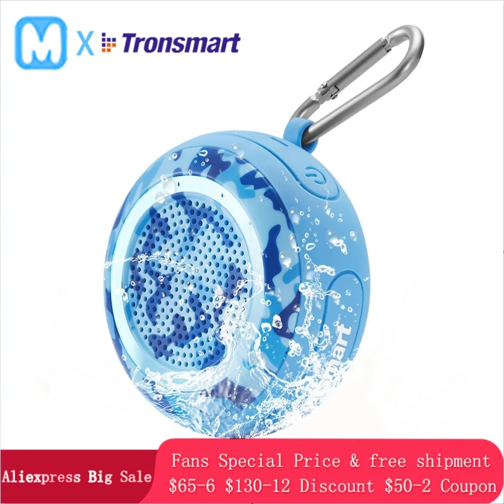 2 Купоны Динамик Tronsmart всплеск беспроводной Bluetooth Портативный Динамик наушники-вкладыши TWS с IP67 водонепроницаемый мини-динамик