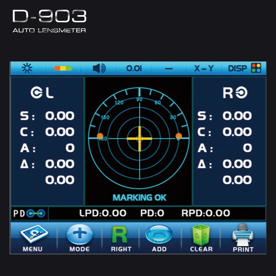 Авто объектив метр Focimeter цифровой Lensometer оптика D903