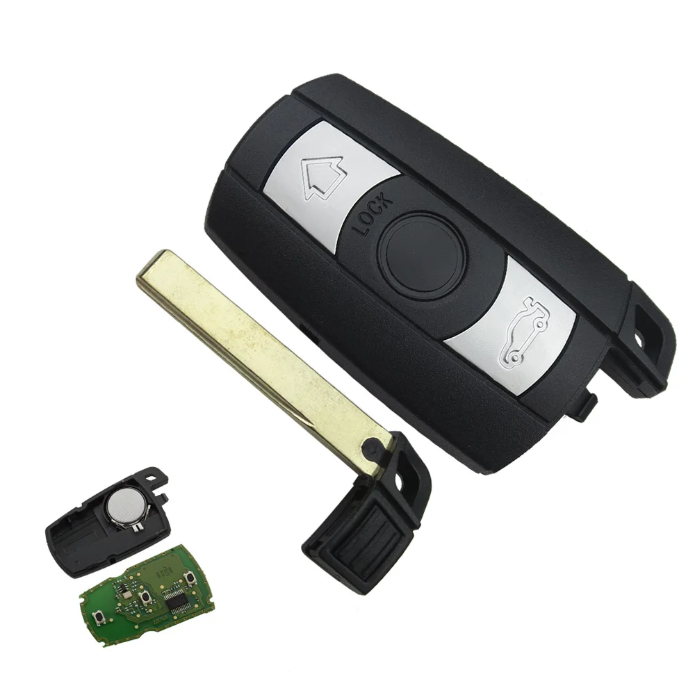 Смарт брелок OkeyTech для Bmw 3 кнопки 315/315LP/433/868 МГц чип ID46 PCF7945 CAS3 5 Series X5 X6 Z4|Ключ от