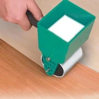 manual glue applicator portable gluer for woodworking with 2 sponge wheels 1 white plastic base woodworking board glue machine