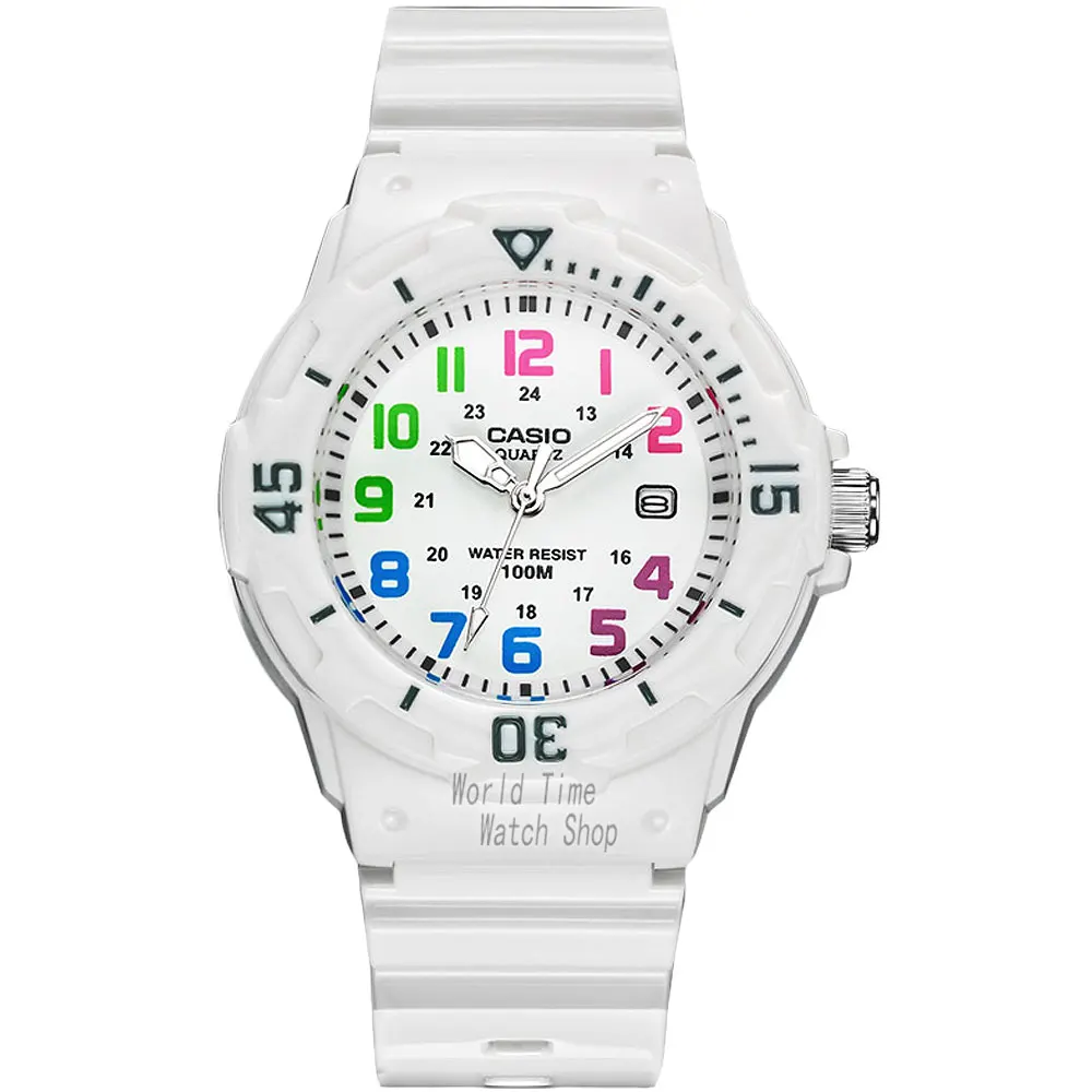 Casio часы для дайвинга женские часы Set top brand люкс 100м Водонепроницаемые кварцевые наручные часы женские подарки Часы светящиеся спортивные часы женские relogio feminino reloj mujer montre homme bayan kol saati - Цвет: LRW200H7B-1