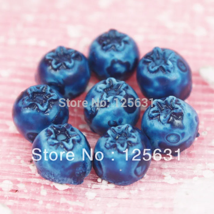 Kawaii плоские &quotсделай сам&quot Смолы миниатюрный Еда черники кабошон с плоской