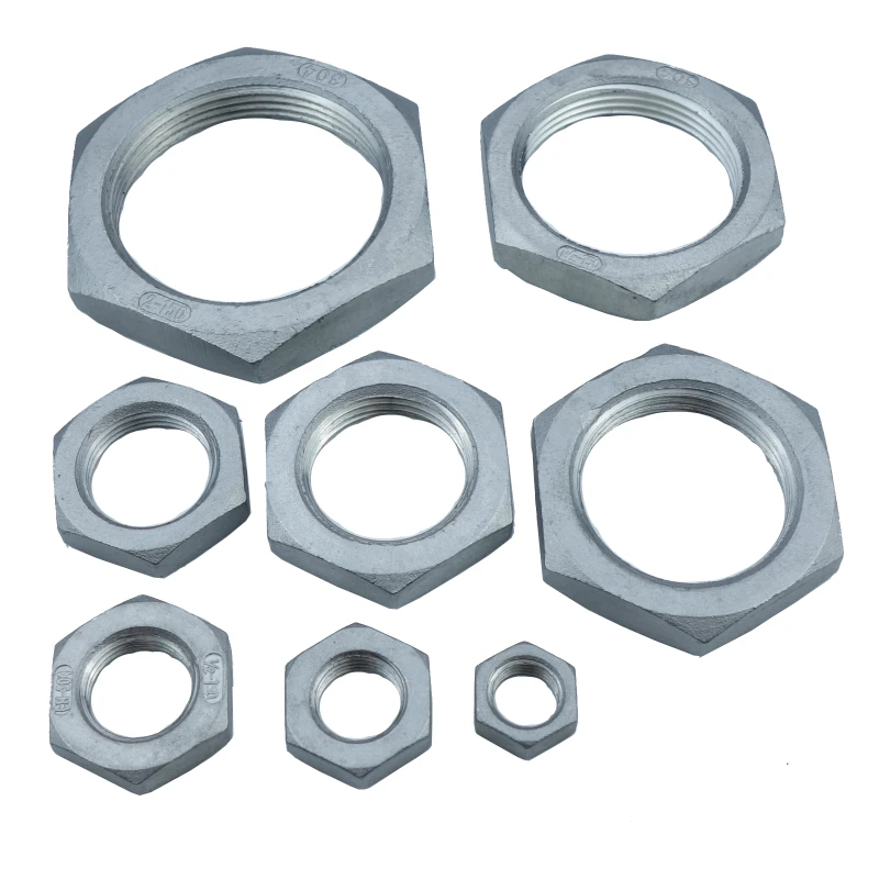 

3/4" 1" 1-1/4" 1-1/2" 2" BSPT Stainless Steel 304 Pipe Fitting Lock Nut