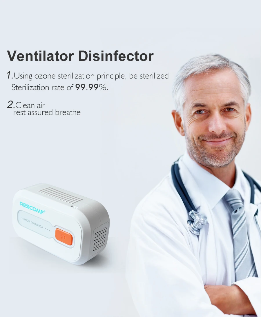 Мини CPAP дезинфицирующее средство для портативного воздуха трубка для сипап насадка маска резервуар для воды дыхательный аппарат с литиевой батареей