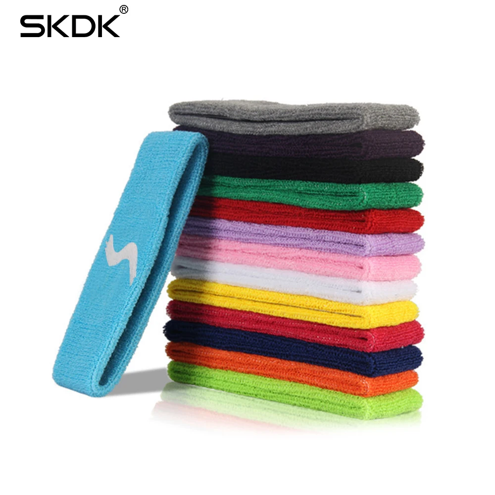 Повязка на голову SKDK из полиэстера и хлопка для занятий спортом бегом фитнесом