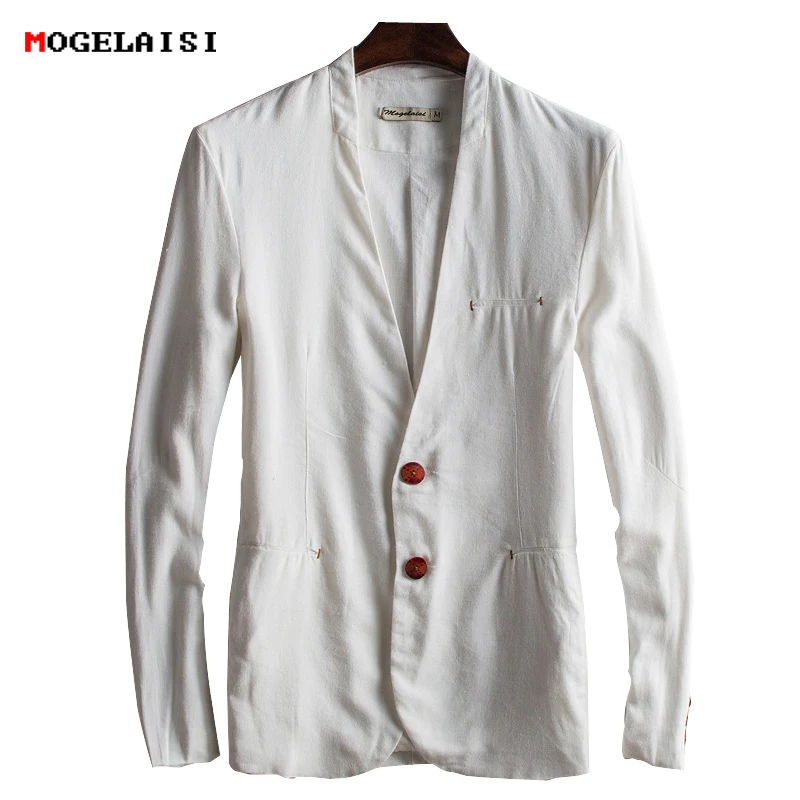 Мужской костюм с длинным рукавом весенний льняной хлопковый рукавом|casual suit men|casual