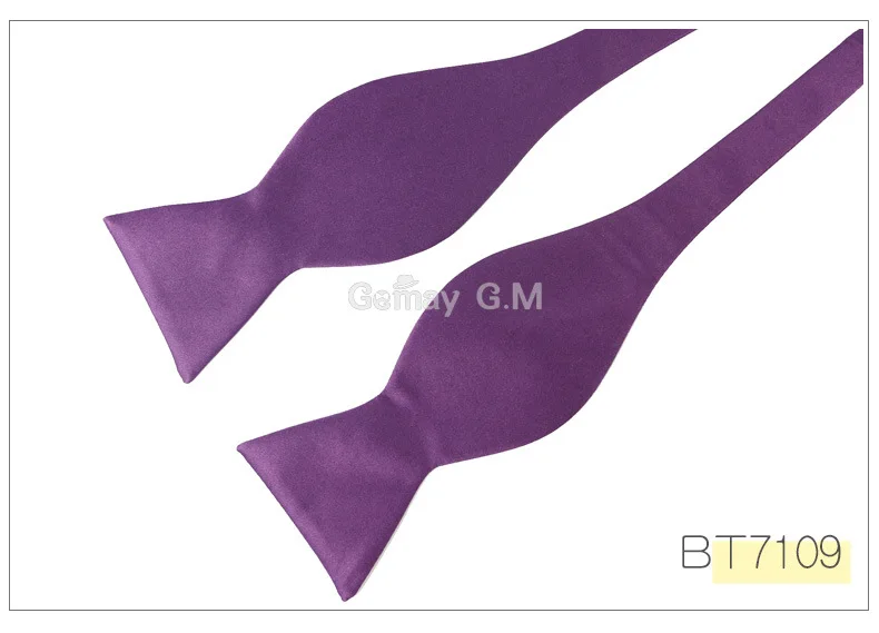 Fashion Commercial Mens Bowties For Men Plain Sold Color Silk Self Bow ties High Quality Multicolor Pre-tied For Wedding Party