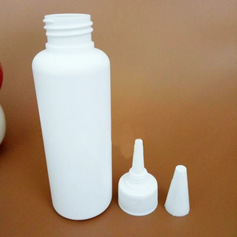 

High-quality 100PCS 100ml HDPE Bottle with Pointed Mouth Cap for Eliquid HDPE Bottles Empty Refillable for Make Up