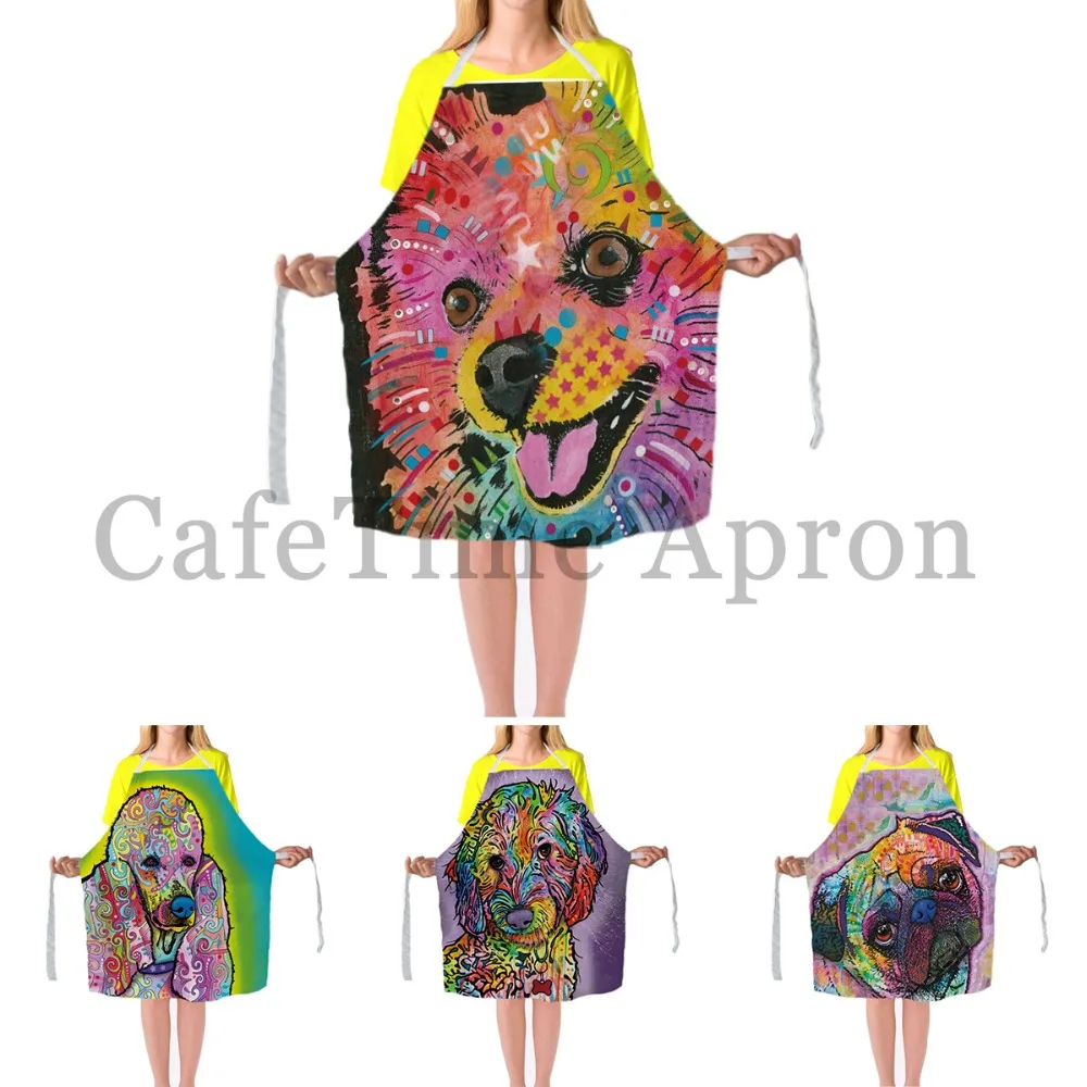 Милые питбулл фартуки с собаками художественная Живопись Животные ресторанный