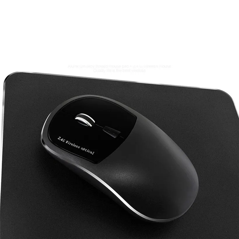 2,4G Беспроводная USB Бесшумная зарядка эргономичная мышь оптическая компьютерная мышь+ коврик для мыши Прямая 1121