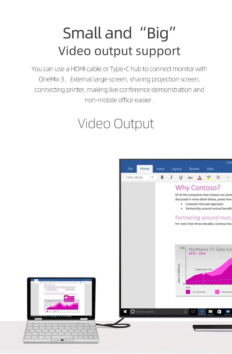Один нетбук 8," One Mix 3 планшетный ПК IPS экран Intel Core M3-8100Y 8 ГБ+ 256 ГБ клавиатура с подсветкой Windows 10 Лицензия bluetooth