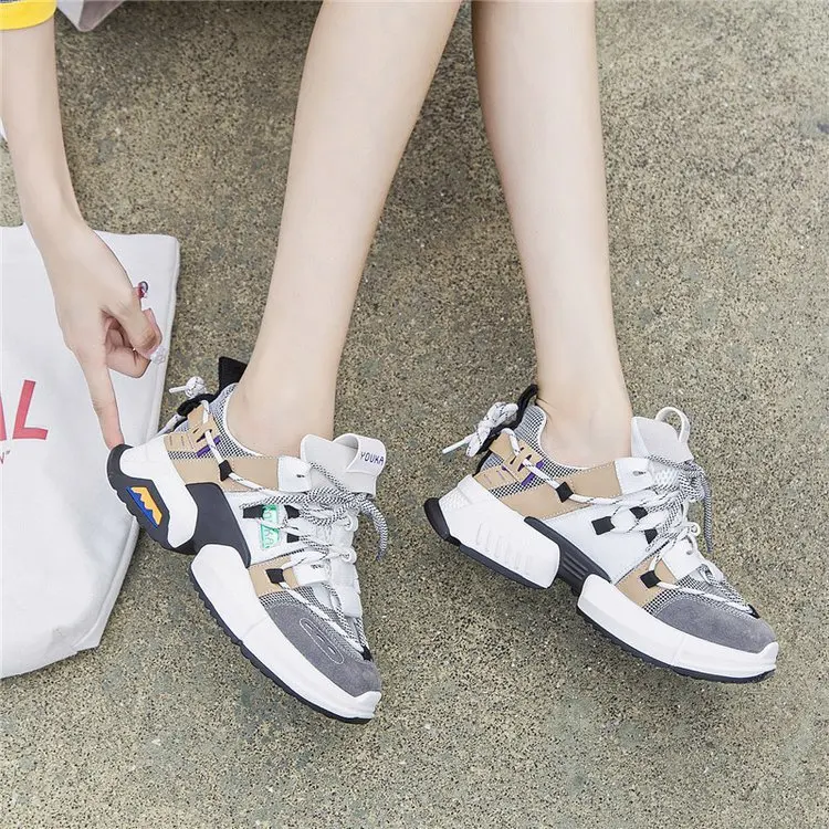 New Chunky Fashion Sneakers Platform Women Thick Sole Ladies Female Chunky Shoes Women Casual Vulcanize Platform Sneakers
