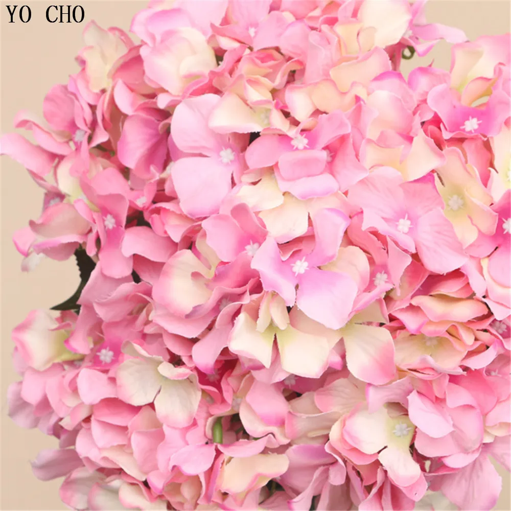 Большой Шелковый букет гортензии искусственные цветы свадебные украшения