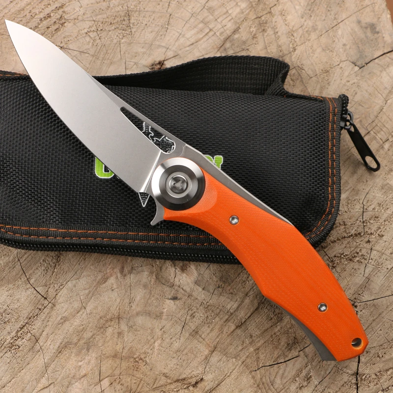 Складной нож Green thorn made Dark Flipper титановое лезвие D2 рукоятка G10 Походный для
