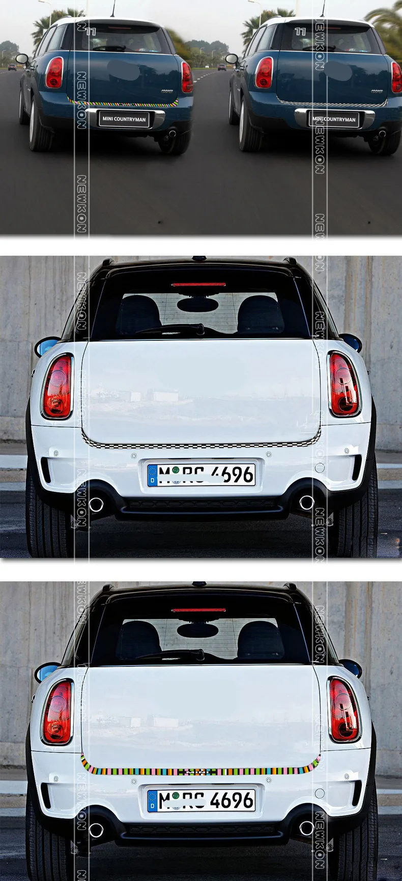 Декоративная наклейка на задний бампер для Mini Cooper Clubman Countryman R55 R56 R57 R60 F55 F56
