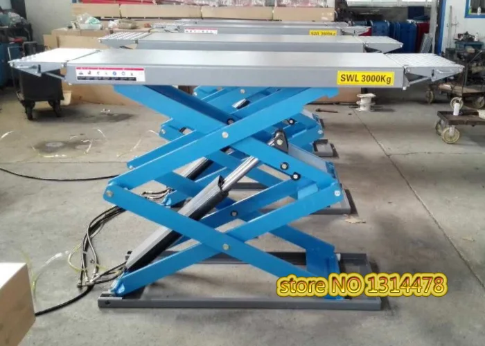 Сверхтонкий ножничный автомобильный подъемник емкость 3000 кг с
