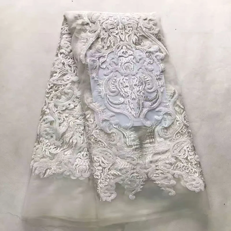 2017 африканский французский шнурок ткани 5 ярдов дубай оптовая вышивка блестками