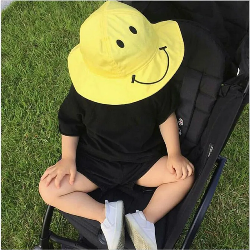 wholesale drop shipping Baby Kids Cute Smiling Face Hat Boys Girls Spring Summer Sun Fisherman Cap baby beanie 2019 YW0411 | Детская
