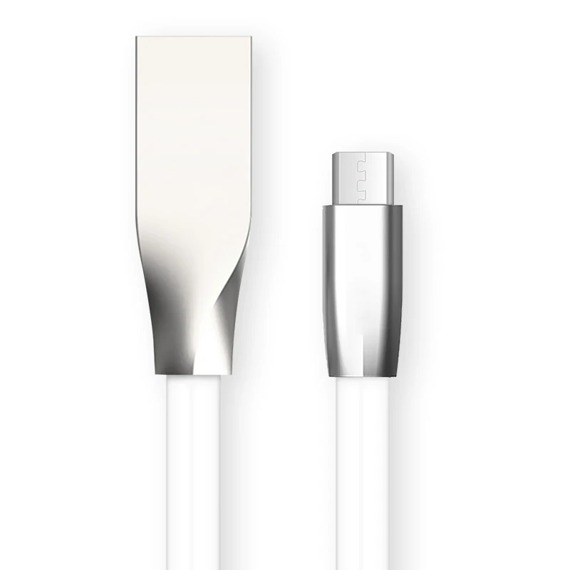 White Для iPhone XR кабель из цинкового сплава usb type C Быстрая зарядка usb c кабель для samsung S8 S9 Pocophone F1 зарядное устройство для телефона Micro USB кабель - Цвет: White