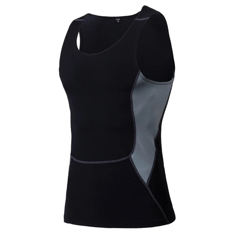 Мужская спортивная футболка компрессионный жилет для бега тренировочная одежда