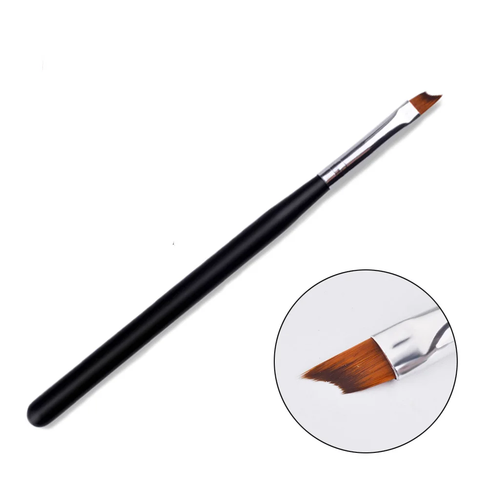 1 шт. Очаровательная акриловая кисть для ногтей в форме полумесяца со смайликом