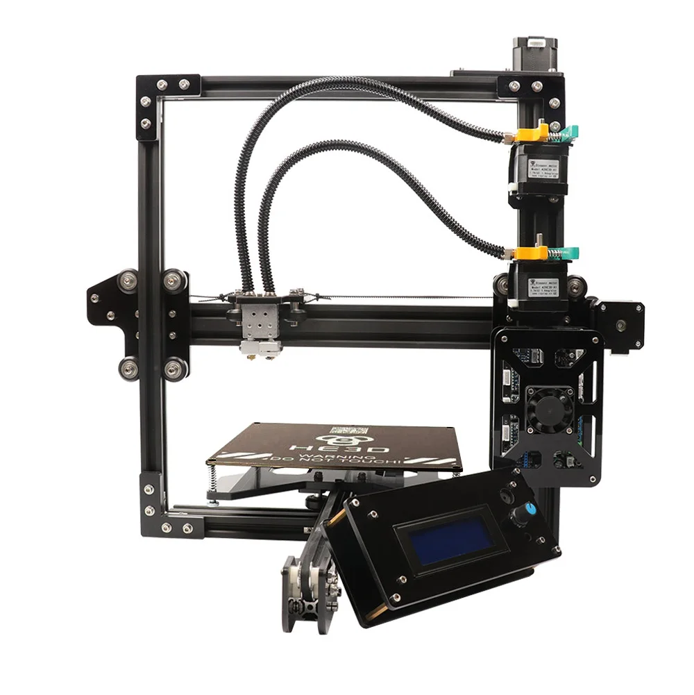 3D printer kit HE3D Полный металлический каркас EI3 двойной экструдер 2in2out 3d принтер комплект с Тепло Кровать мульти материал нити поддержка - Цвет: 3D printer kit