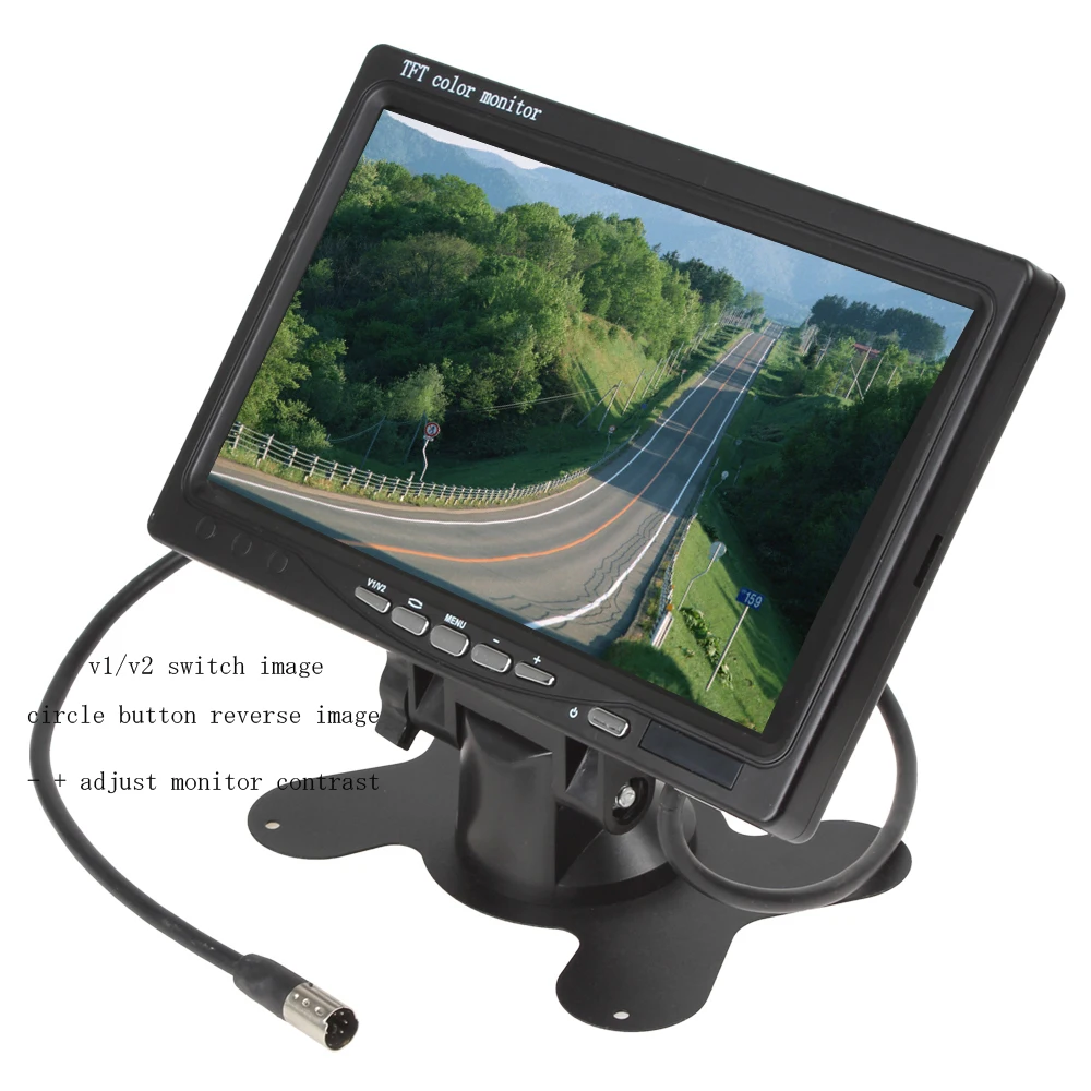 Podofo 7 &quotLCD двойная запасная камера автомобильный монитор заднего вида Комплект