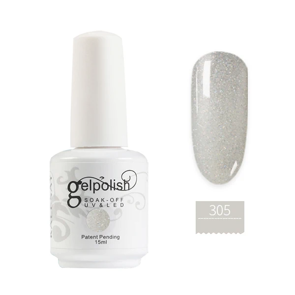 Лидер продаж Высокое качество 15 мл гель лак для ногтей бабушка серый Gelpolish Nail Art товары Top Coat Гель-лак Цвет серый лак для ногтей - Цвет: 305