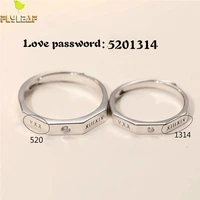 100 925 sterling silver rings for women roman numerals shinin couple open ring men femme jewelry loves gift wedding rings