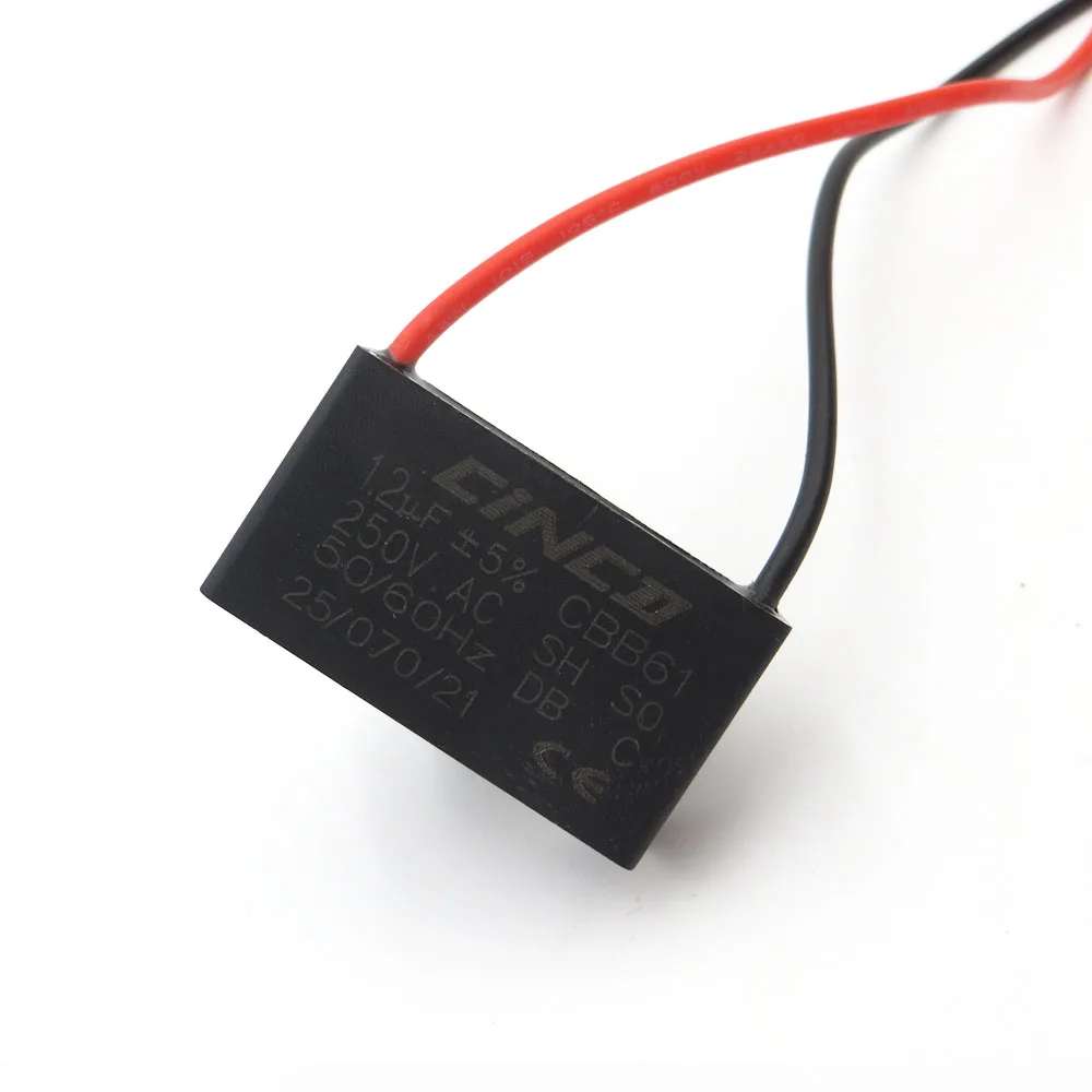CBB61 1 2 мкФ 250 220 V провода КОНДЕНСАТОР моторного двигателя Электрический
