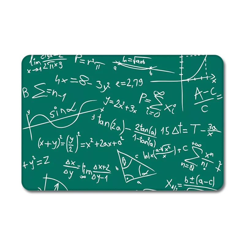 Математические геометрические формулы дудлы натуральный резиновый коврик для