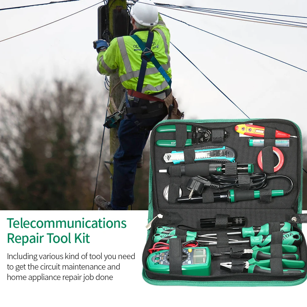 16 шт. профессиональный Электрический паяльник мультиметр набор инструментов для