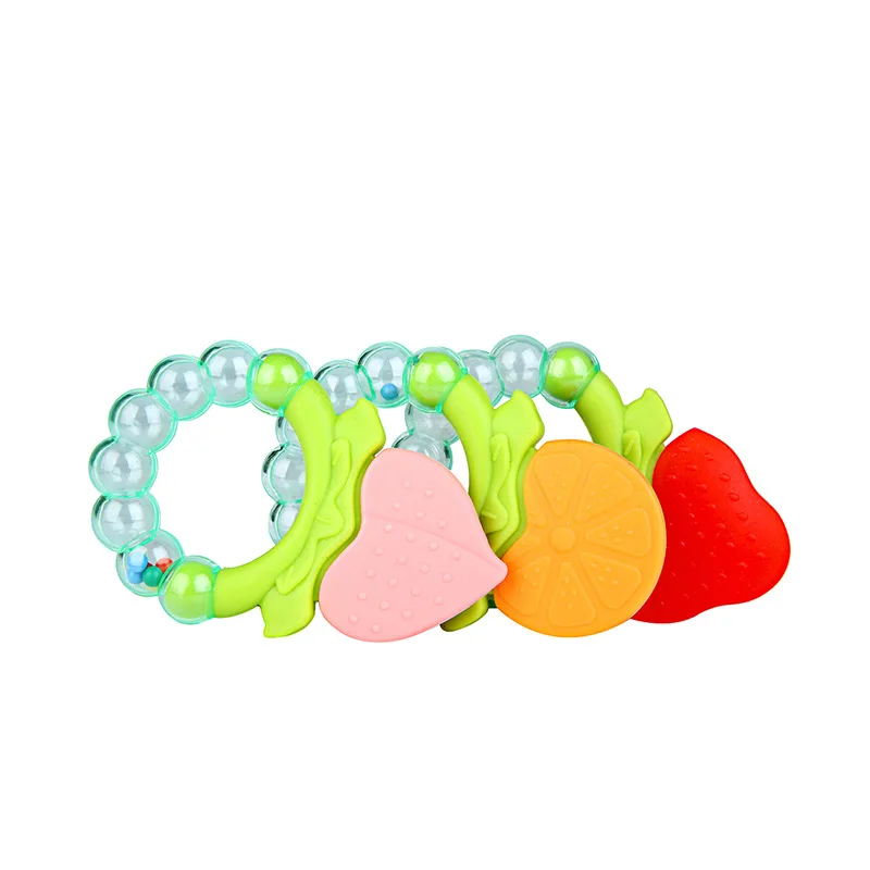 Silicone Baby Teether Environmentally Safe Bell Teeth Molar Stick Rattle Gel for Kids BPA Free | Мать и ребенок